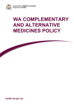 WA Complementary and Alternative Medicines Policy