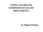 USING JAVABEANS COMPONENTS IN JSP DOCUMENTS