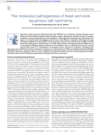 The molecular pathogenesis of head and neck squamous cell