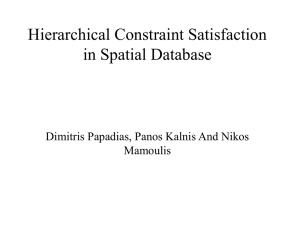 Hierarchical Constraint Satisfaction in Spatial Database
