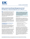 Using Lessons from Disease Management and Care Management