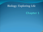 Ch. 1 Biology Exploring Life