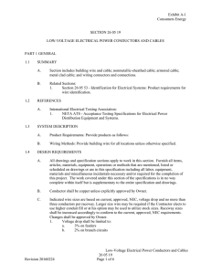 Low-Voltage Electrical Power Conductors and Cables