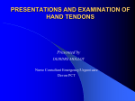 presentations and examination of hand tendons