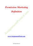 Permission Marketing Definition www.AssignmentPoint.com