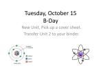 Tuesday, October 15 B-Day