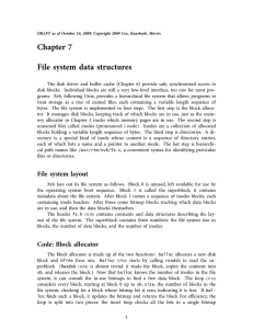 Chapter 7 File system data structures