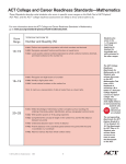 ACT College and Career Readiness Standards