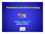 Thrombosis and Clinical Oncology