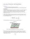 Viscosity of Fluids Lab (Ball Drop Method)