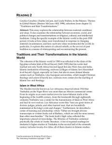 Traditions and Their Transformations in the Islamic World