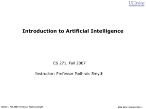 Notes 1: Introduction to Artificial Intelligence