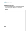 Marketing Mix Worksheet - SBCC Implementation Kits