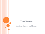 Test Review Ancient Greece and Rome