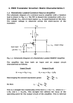 1 The MOS Transistor Inverter Static Characteristics I