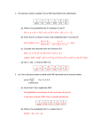 1. The discrete random variable X has a PMF described by the table