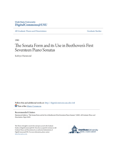 The Sonata Form and its Use in Beethoven`s First Seventeen Piano