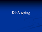 DNA Typing/anthropology