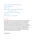 1 Electrostatics Lecture No : 14 Tittle : Faraday`s Law of Induction