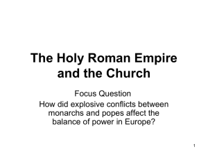 The Holy Roman Empire and the Church