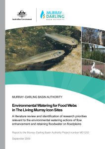 Environmental Watering for Food Webs in The Living Murray Icon Sites