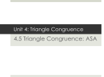 Unit 4: Triangle Congruence