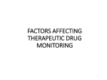 factors affecting therapeutic drug monitoring