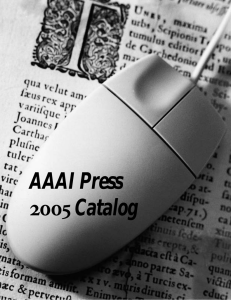 AAAI Press Catalog - Association for the Advancement of Artificial