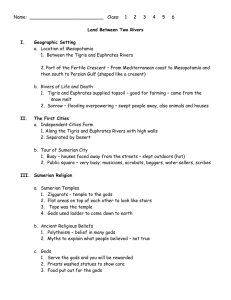 Land Between Two Rivers - OSMS Grade Six Homework