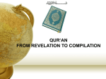 qur`an from revelation to compilation