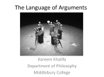 The Language of Arguments