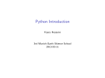 Introduction to Python by Kasra Hosseini