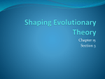 Shaping Evolutionary Theory - Biology-RHS