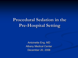 Procedural Sedation for EMS