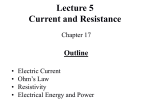 Current and Resistance