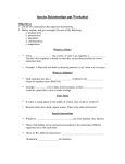 Species Relationships ppt Worksheet