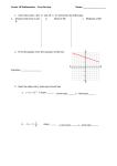 Grade 10 Mathematics – Year Review Name: Given the points and