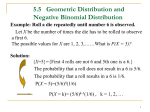 5.5 Geometric Distributions and Negative Binomial Distributions