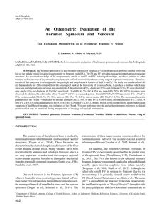 An Osteometric Evaluation of the Foramen Spinosum and Venosum