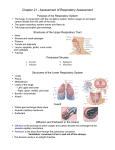 Chapter 21 - Assessment of Respiratory Assessment