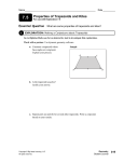 Properties of Trapezoids and Kites