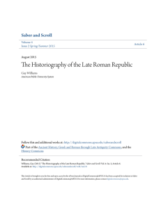 The Historiography of the Late Roman Republic