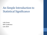 An Introduction to Statistical Significance