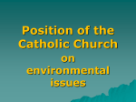 Position of the Catholic Church on Environmental Issues