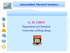 Intermediate Physical Chemistry (CHEM2503)