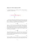 Energy of a Static Magnetic Field - Department of Physics | Oregon