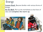 Unit 9: Energy, Work, and Power