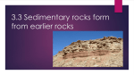 Sedimentary rocks form from earlier rocks