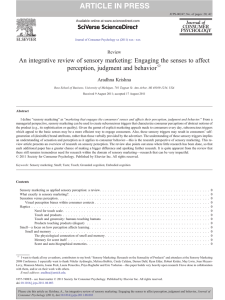 An integrative review of sensory marketing: Engaging the senses to