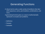 5 generating functions
